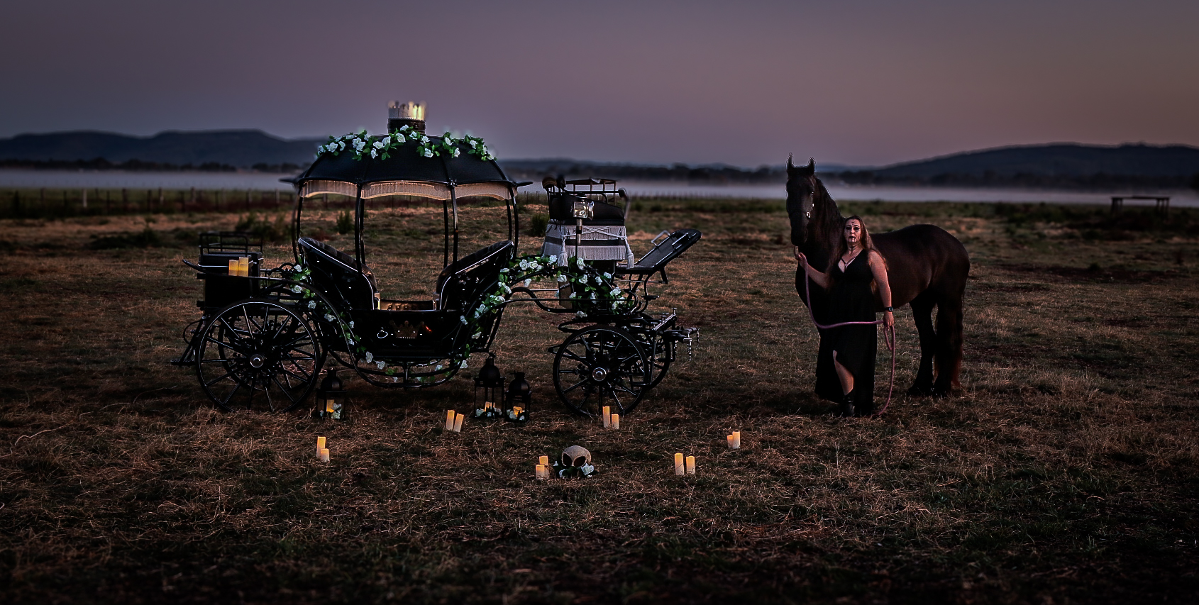 Cinderella Halloween Carriage Rides at Lorn, NSW 